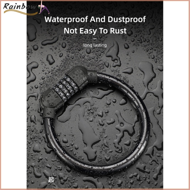 Ổ Khóa Bốn Số Thông Minh Chống Trộm Hình Oval Nhỏ Gọn Dành Cho Xe Đạp