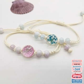 Vòng Tay Hoa Khô Vĩnh Cửu Đá Trong Suốt Dây Rút - Xb-L2610- Bảo Ngọc Jewelry