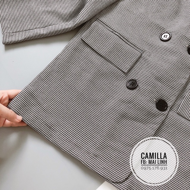 ÁO VEST KẺ MỘT LỚP CÓ KHUY CÀI | BigBuy360 - bigbuy360.vn