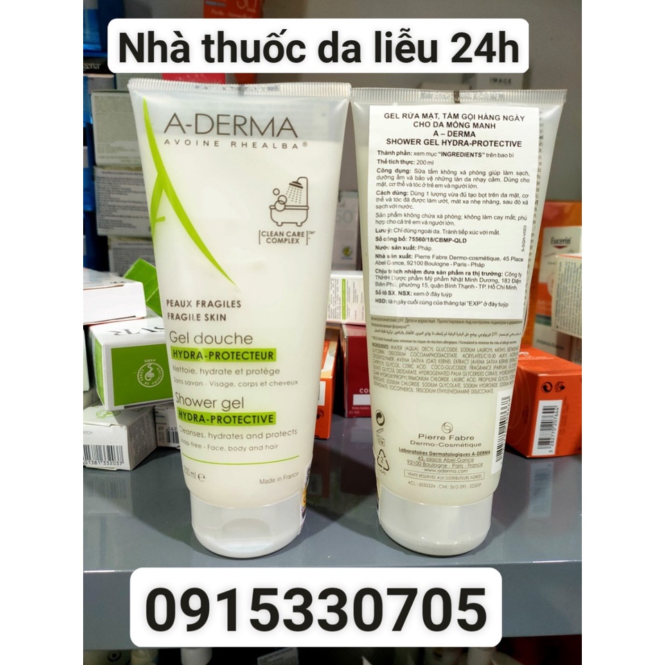Sữa rửa mặt Aderma Gel Moussant Soothing Foaming gel 200ml
