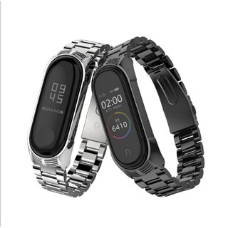 [Mi band 4] Dây đeo kim loại mắt to Miband 4 Mijobs - Dây đeo thay thế Miband 4 / Miband 3