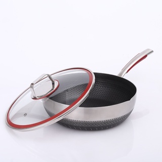 Chảo chống dính inox 316 có vung tay cầm chống nóng đủ size 26 cm 28 cm 30 cm