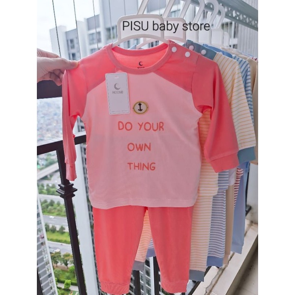 Moon - Bộ dài tay cài vai vải petit xinh yêu mẫu mới 2022 cho bé 6-18kg