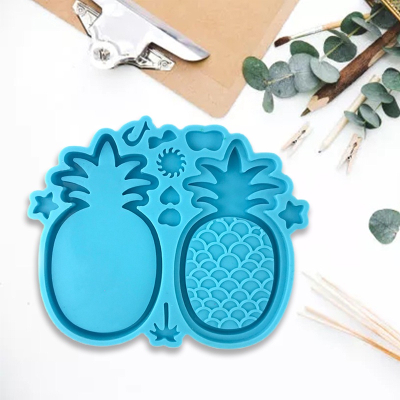 Khuôn Silicone Cầm Tay Làm Mặt Dây Chuyền Hình Quả Dứa Epoxy