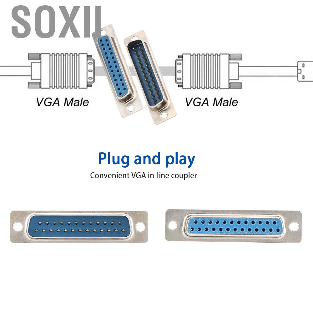 Soxii 20PCs VGA Plug + Socket Projector Female Male Monitor Accessory Industrial Parts | WebRaoVat - webraovat.net.vn