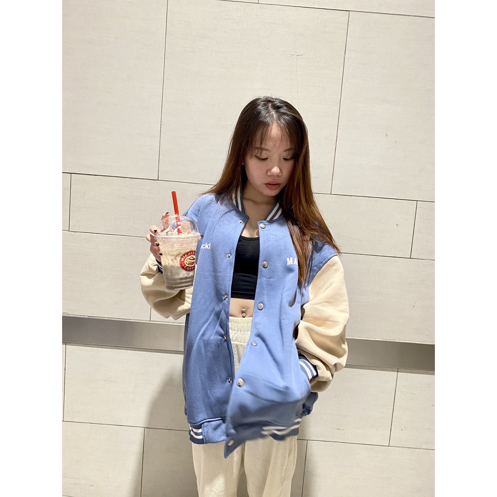Áo bomber nam nữ DOCO MART áo khoác nỉ unisex MARCH bóng chày teddy