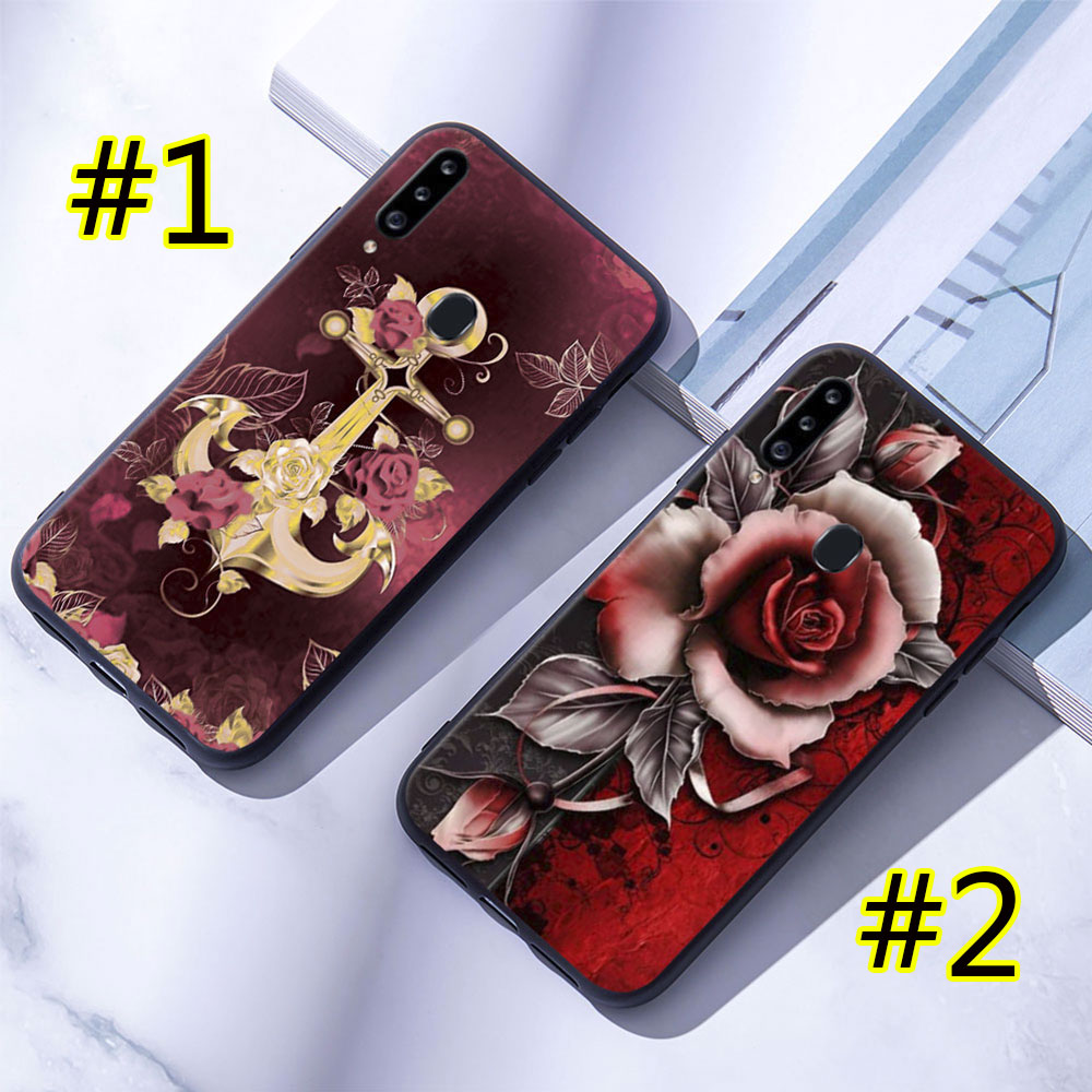 Ốp lưng Mềm Họa Tiết Hoa Hồng Cho Samsung Galaxy A10 A20 A30 A50 A10S A20S A30S A50S