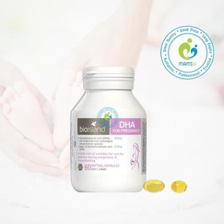 DHA bầu (60v) giúp phát triển trí não cho phụ nữ sắp mang thai, mẹ bầu và sau sinh Bio Island DHA for Pregnancy, Úc