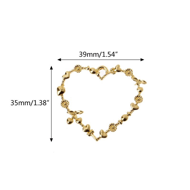 FLGO*5Pcs Sweet Heart Blank Resin Frames Pendant Open Bezel Setting Jewelry Making