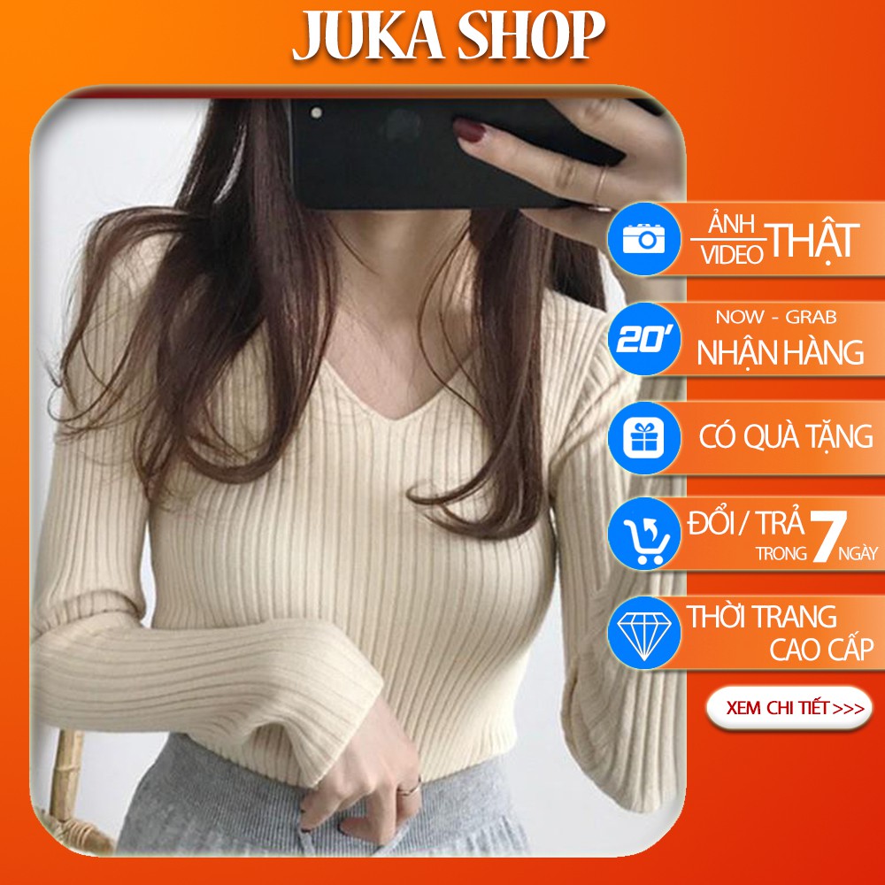 Áo Len Lông Cổ Tim Mềm Mại 💕 FREESHIP 💕 Áo len nữ đẹp Juka Shop