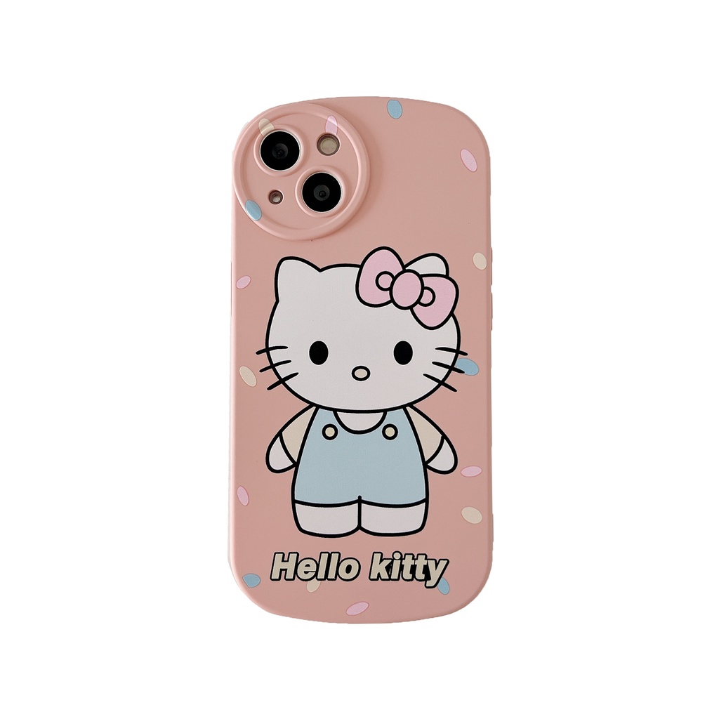 Ốp Điện Thoại Họa Tiết Hoạt Hình Kitty Và Doremon Dễ Thương Chống Sốc Cho Iphone