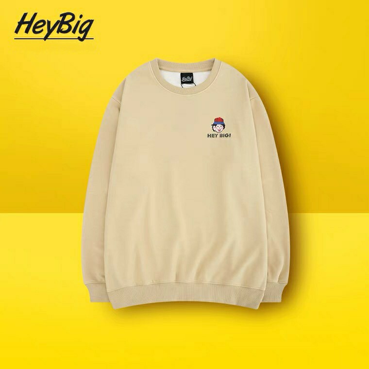 Áo sweater nam nữ HeyBig Áo nỉ lót lông dài tay form rộng unisex in hình HeyBig FELI YOUR