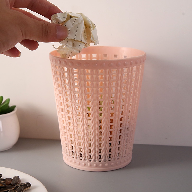 Thùng rác nhựa để bàn thiết kế đục lỗ sáng tạo