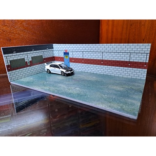 Diorama 1/64 - Garage Đỏ Trắng
