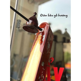 Đàn bầu thẳng gỗ hương đỏ khảm trai tặng dây, que gảy