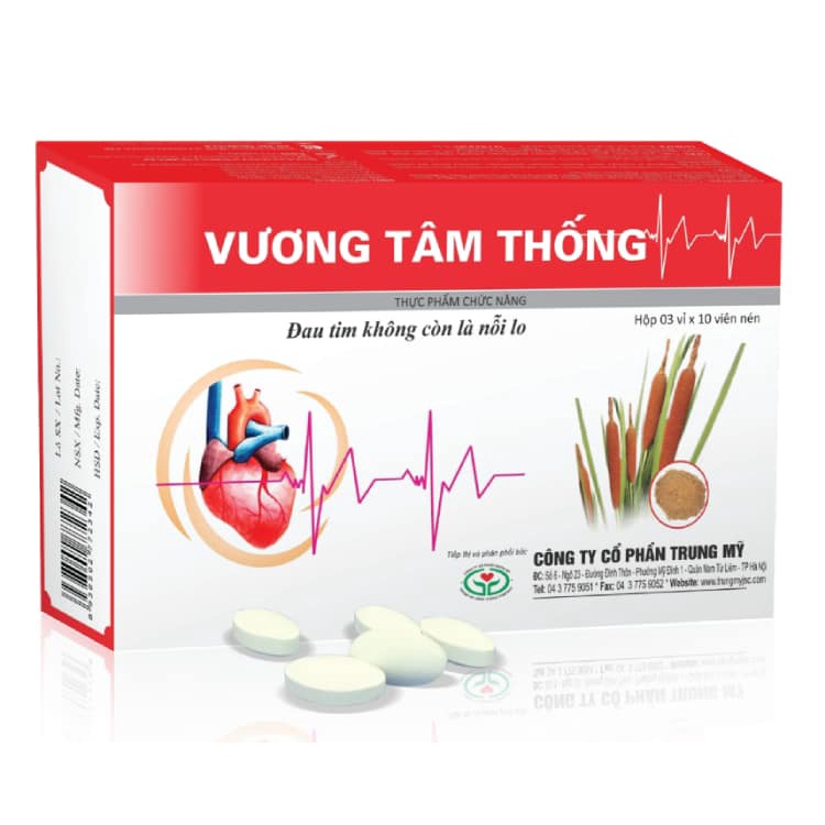 Vương Tâm Thống - Mua 6 tặng 1 bằng tem tích điểm -Tốt cho tim mạch, ngăn ngừa nhồi máu cơ tim, đau thắt ngực