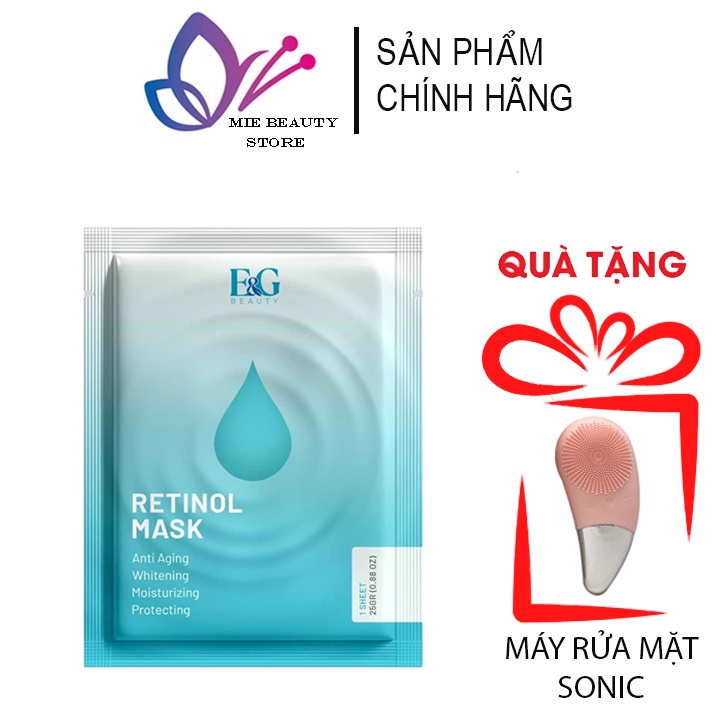 Mặt Nạ Retinol Mask E&amp;G Beauty Hàn Quốc Chính Hãng, Mask Retinol EG Cấp Ẩm Dưỡng Trắng Da Hộp 3 Miếng