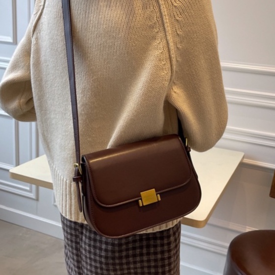 Túi xách nữ đeo chéo, đeo vai, đeo kẹp nách vintage 3 ngăn túi và 2 dây đeo - JULIE 110