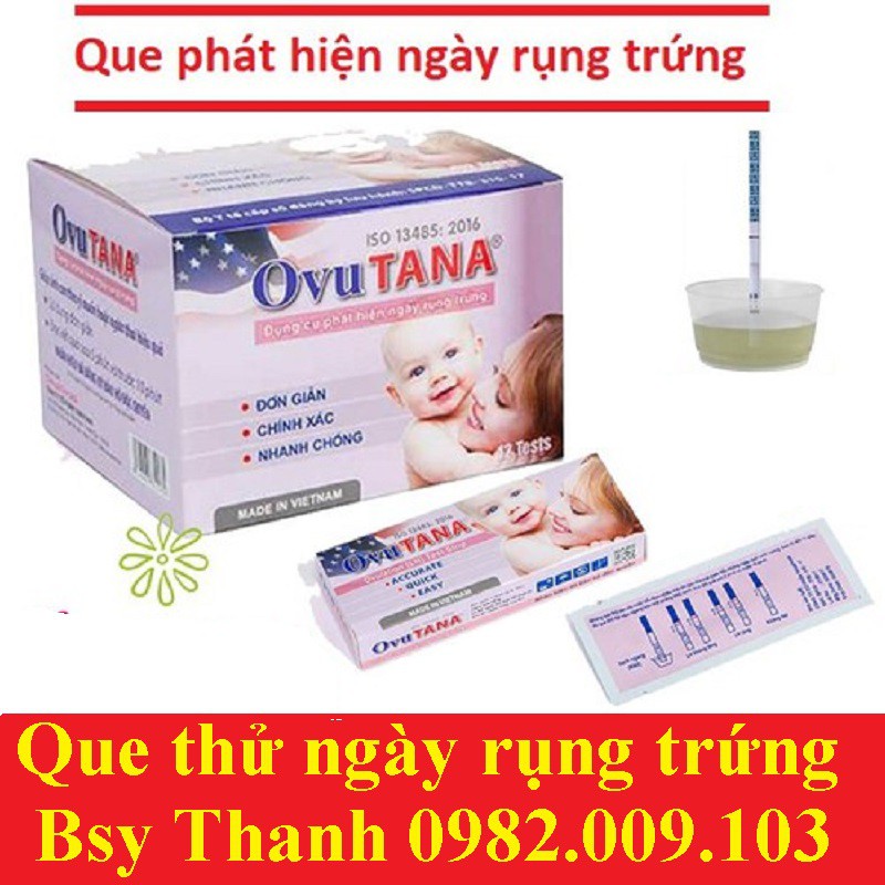 (CHE TÊN ĐƠN HÀNG) Que test thử rụng trứng Ovutana, Chính xác cao [Ovu tana sinh con theo ý muốn] (1 que)