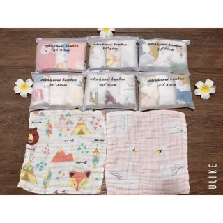 Sét 3 khăn sợi tre muslin