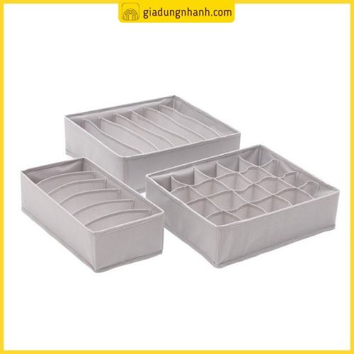 [VIP] Combo 3 Hộp Vải Đựng Bảo Quản Đồ Lót Đa Ngăn Tiện Lợi
