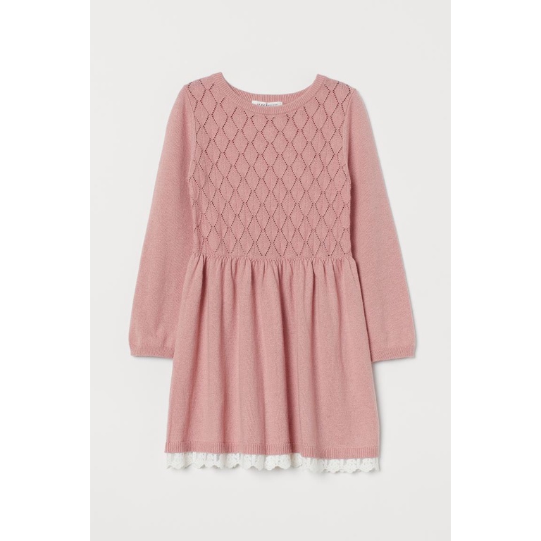 Váy Len thu đông HM Chân ren