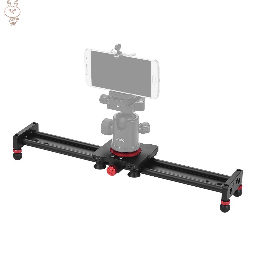 Only♥Andoer 40cm/16inch Aluminum Alloy Camera Track Slider Video Stabilizer Rail for DSLR Camera Camcorder DV Film Photography, Load up to 11Lbs