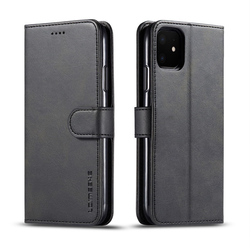 Bao da điện thoại kiểu ví nắp lật cho iPhone 13 12 Mini 11 Pro Max