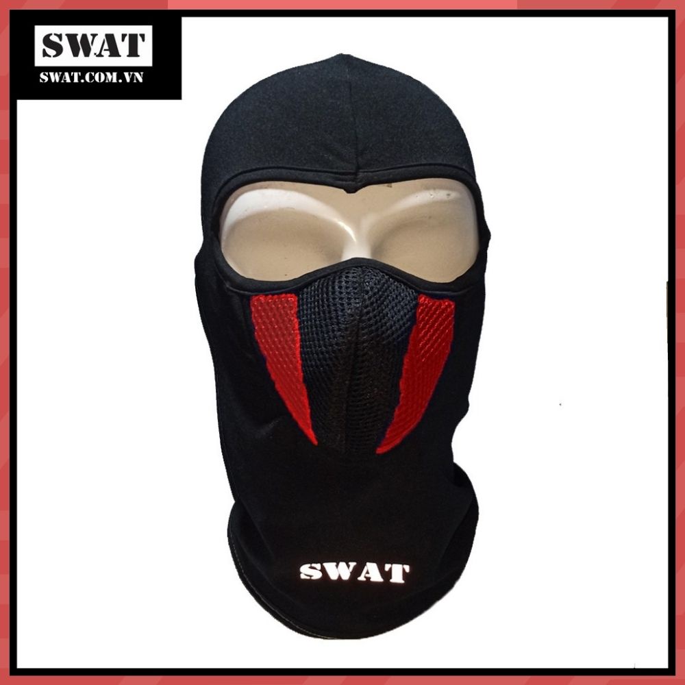 KHẨU TRANG TRÙM ĐẦU KIỂU NINJA Swat X2 Chất liệu vải siêu mềm mịn Co giãn Chống nắng Chống bụi Thương hiệu SWAT Cao