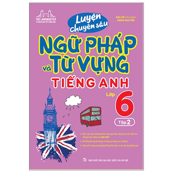 Sách - Combo Luyện Chuyên Sâu Ngữ Pháp Và Từ Vựng Tiếng Anh Lớp 6 - Tập 1 + Tập 2