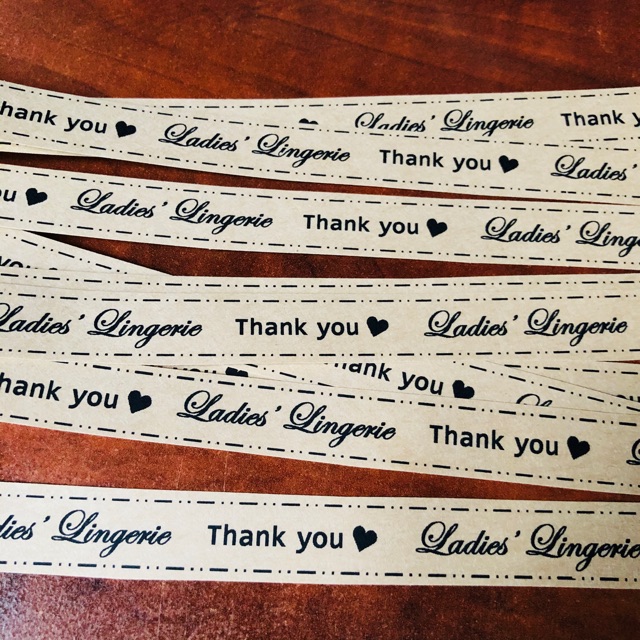 50 Ribbon Giấy Decal Kraft Có Tên Của Bạn