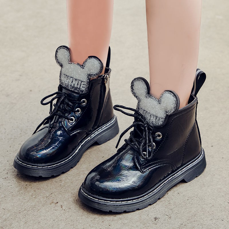 ★ Giày Boots Martin Lông Cừu Thời Trang Cho Nữ❤Giày Bốt Cổ Thấp Lót Cotton Dày Ấm Áp Thời Trang Mùa Thu❤Giày Boot Đi TuyếT Cho Bé