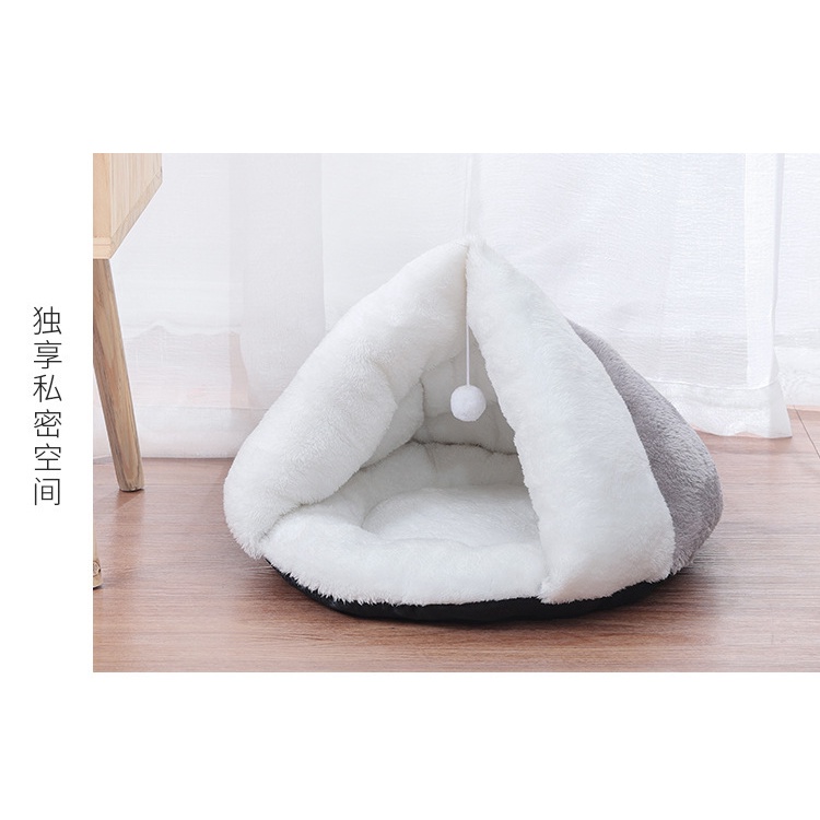 ổ nệm cho chó mèo thu đông chất bông ấm áp, giường ngủ chó mèo , nhà ở