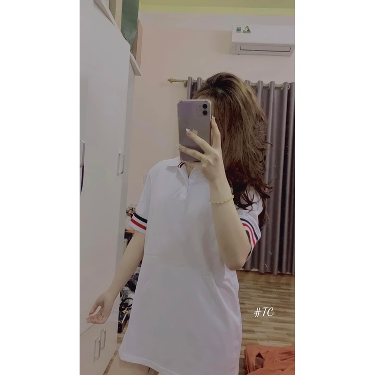 Áo Polo phối tay cổ bẻ chất liệu cotton kiểu dáng đẹp nam nữ mặc đẹp (CT-T40P)