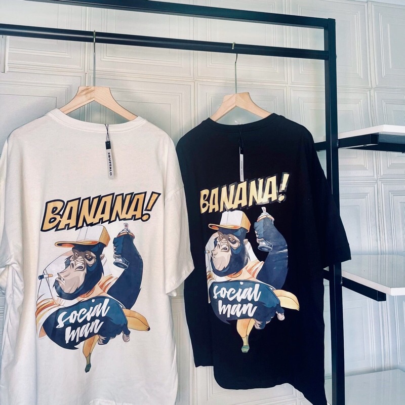 [2Buffalo] Áo thun Unisex, Áo thun nam nữ tay ngắn cao cấp 100% cotton Banana streetwear form oversize đẹp | BigBuy360 - bigbuy360.vn