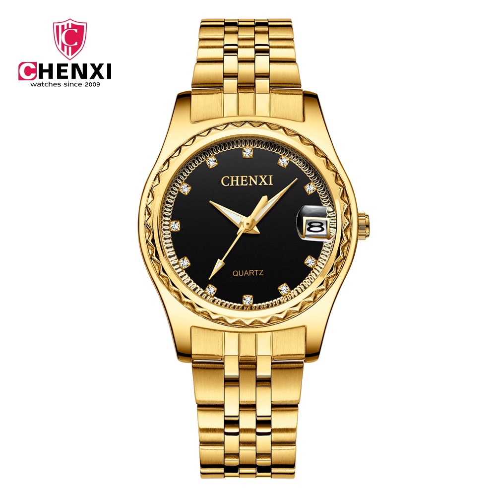 Đồng Hồ Chống Thấm Nước Bằng Thép Không Gỉ Đính Kim Cương Thời Trang Sang Trọng Chexi