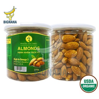 Hạt Hạnh Nhân Tách Vỏ Mỹ Nguyên Vị Hộp 250gr Cao Cấp, Tăng Sức Đề Kháng