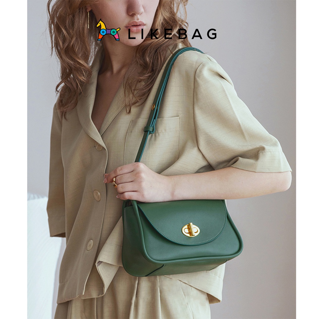 Túi đeo chéo, kẹp nách LIKEBAG khóa chữ thập sang trọng chính hãng 219XK6816 - LIBAGI