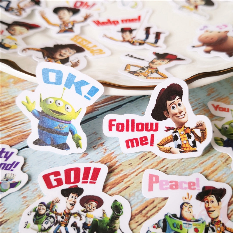 ❀ Sticker Hoạt Hình Toy Story Q-2 Trang Trí Nhật Ký ❀ Bộ 40 Miếng Dán Trang Trí Sổ Tay Hình Nhân Vật Trong Woody Buzz Lightyear