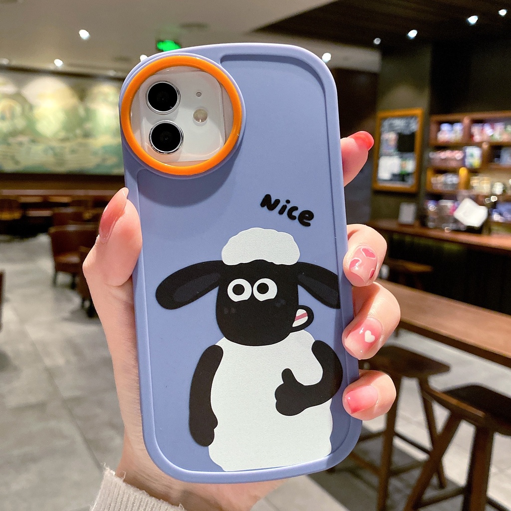 Ốp Điện Thoại Chống Sốc Họa Tiết Cừu Dễ Thương Cho iPhone 7 plus 8 plus xs max xr 11 pro max 12 pro max 13 pro max