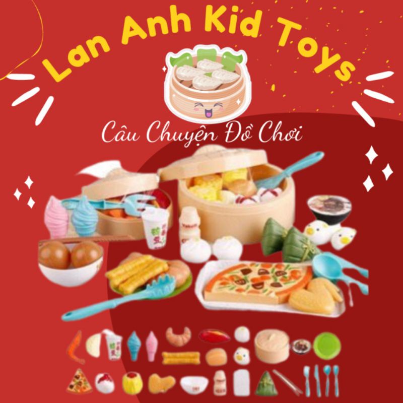 Đồ Chơi Nhà Bếp 59 món, Túi Dimsum, Rất Nhiều Món