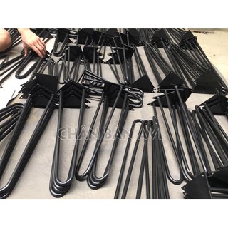 Chân sắt hairpin cao 35cm ( 2 thanh sắt), màu sơn tĩnh điện, tặng kèm ốc vít