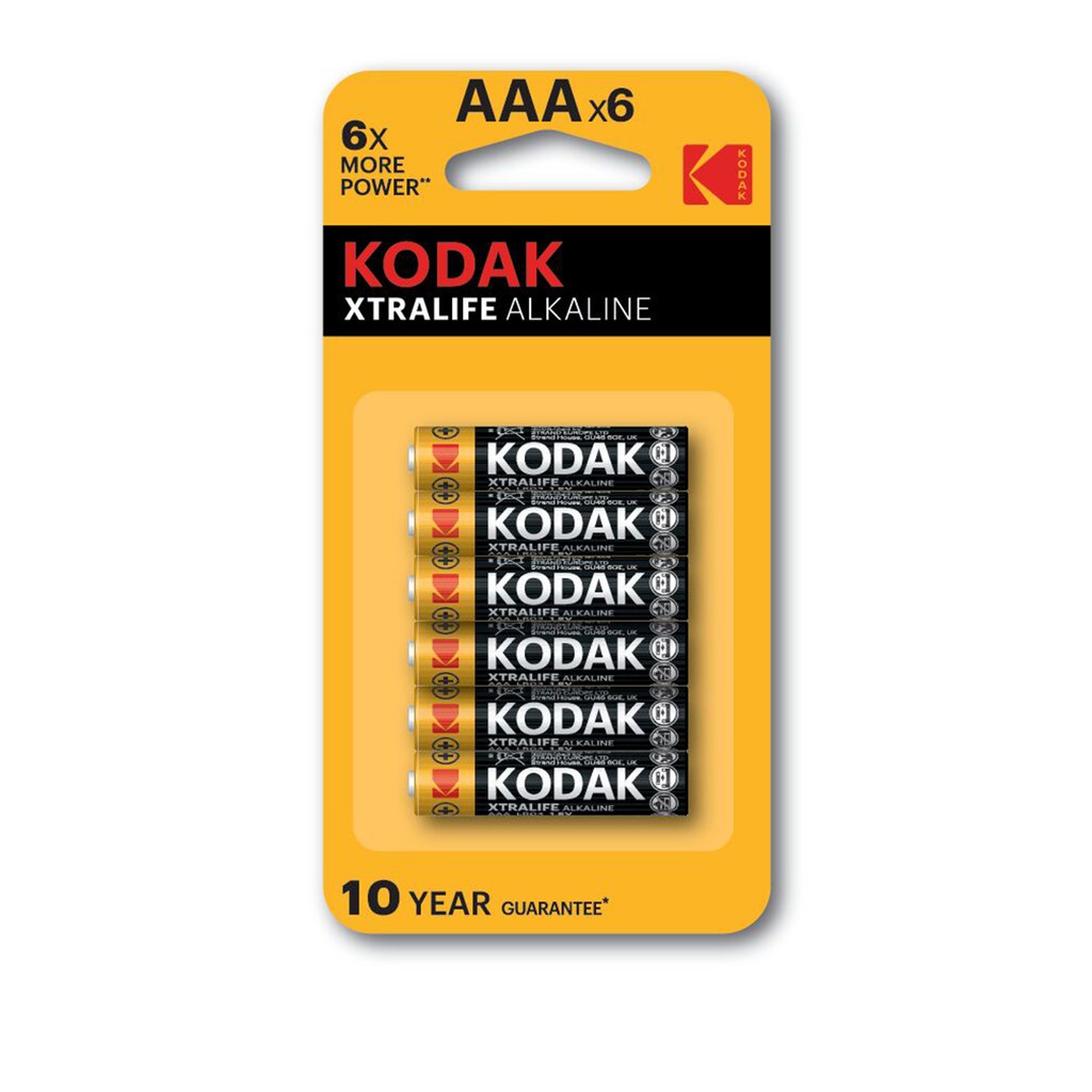 Bộ 6 Pin Tiểu Kodak Alkaline AAA điện thế 1.5V Uncle Bills IB0217 chính hãng siêu bền remote TV máy lạnh đồ chơi trẻ em