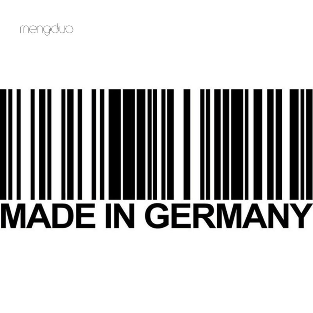 Nhãn dán trang trí xe hơi in chữ Made In Germany 15.6 X 6.8cm