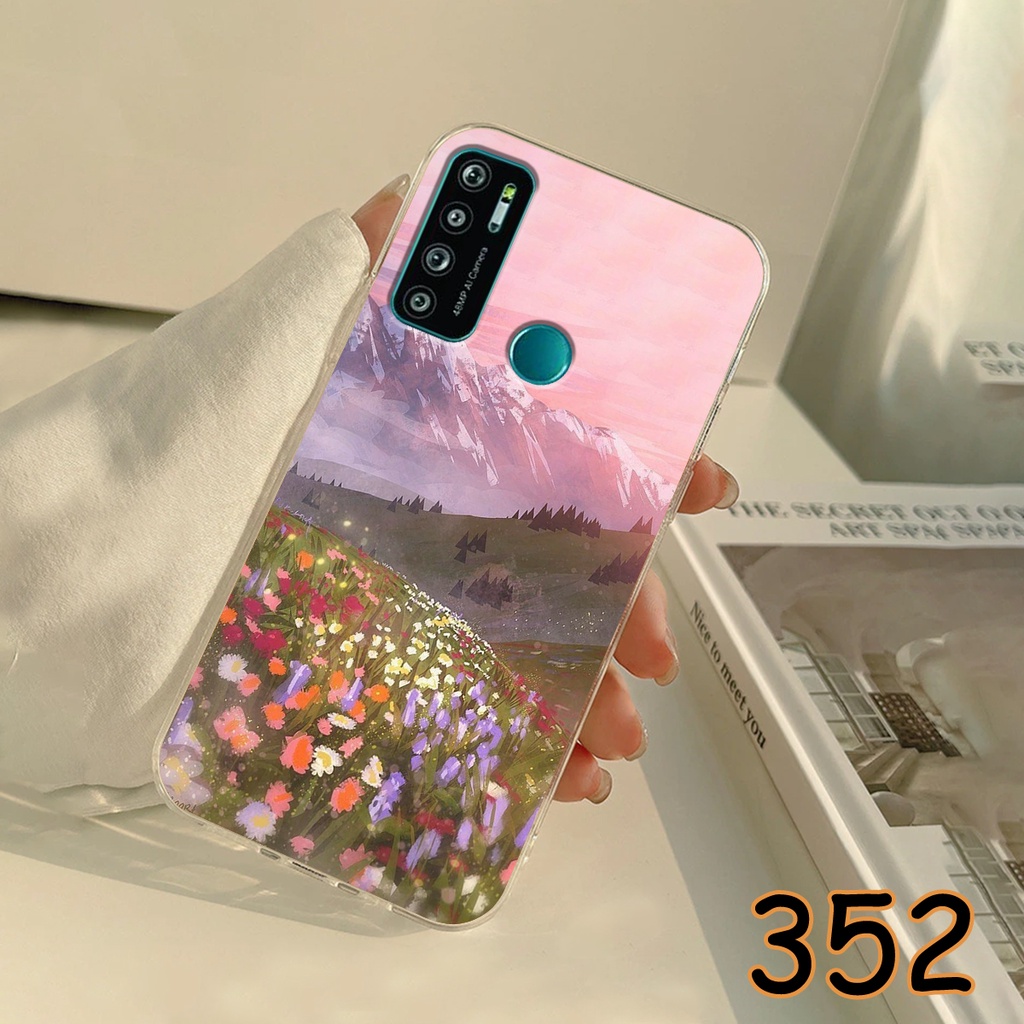 Ốp Lưng Vsmart Live 4 - Vsmart Live in hình Cánh đồng hoa - Chất liệu Silicon siêu bền