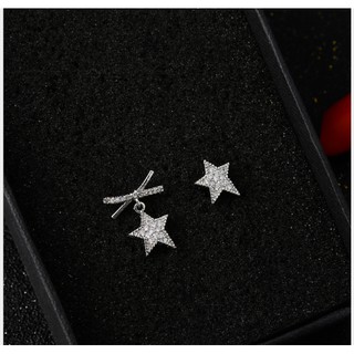 Bông tai nữ bạc 925 đính pha lê-bt17