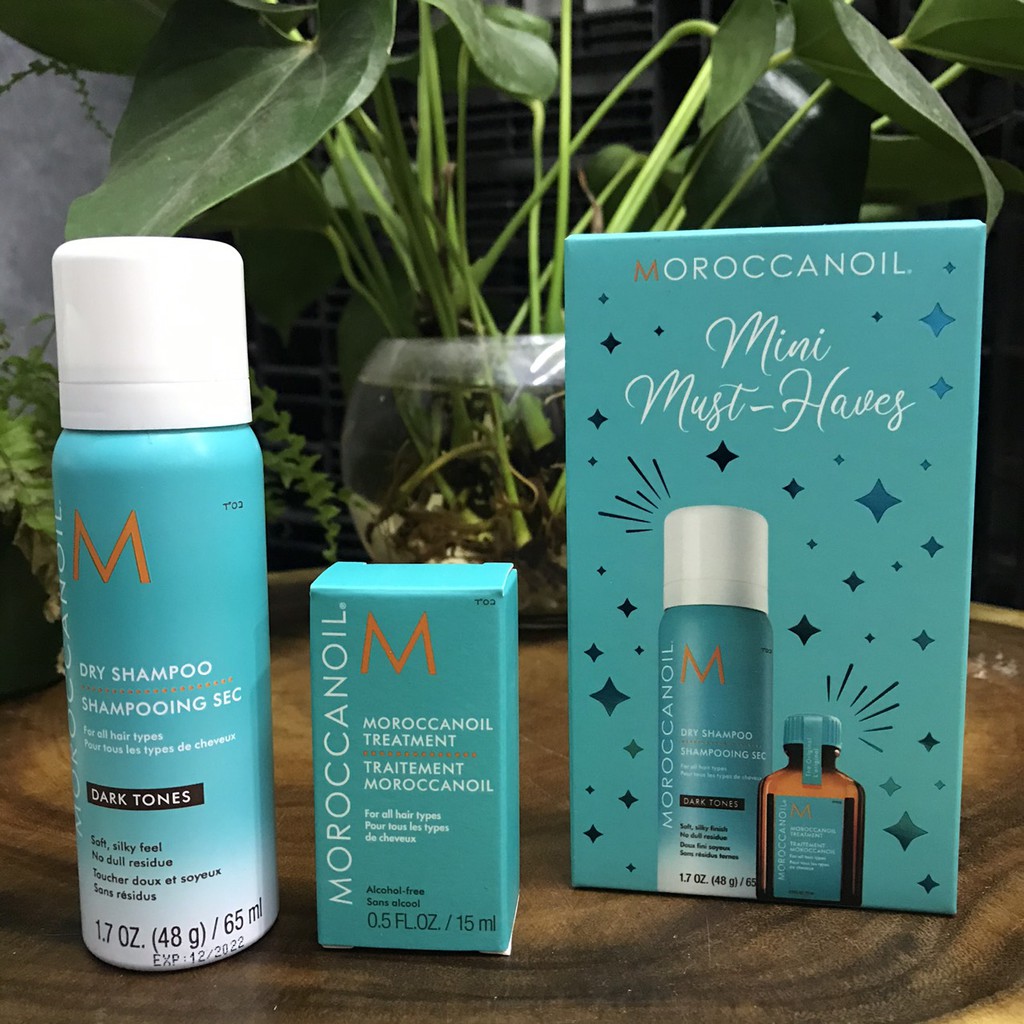 🌼Chính hãng 🌺 Set dầu gội khô và tinh dầu dưỡng tóc Moroccanoil 65ml/15ml