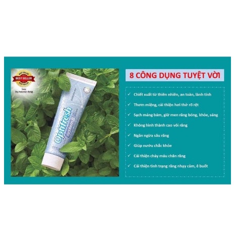 Kem đánh răng Optifresh Pro White làm trắng răng 100ml