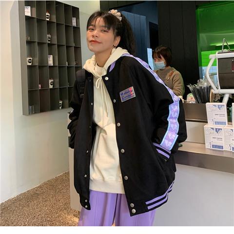 ❧Áo Khoác Đồng Phục Bóng Chày Kiểu Mỹ Cá Tính❧Áo Khoác Bóng Chày Dáng Rộng Phong Cách Hip Hop Thời Trang Xuân Thu 2022 Mới