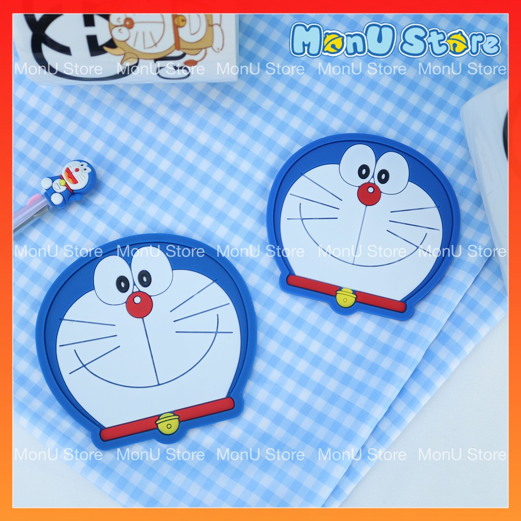 Đế lót ly, cốc silicon hình DORAEMON dễ thương cute